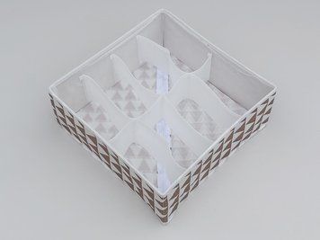 Органайзер 32&times;32&times;12 см на 8 отделений для хранения нижнего белья и мелких предметов одежды. Цвет серый ST03 8 отделений фото