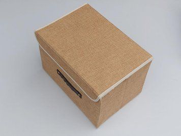 Коробка для зберігання 37 25 24 см горчічного кольору 37-25-24 фото