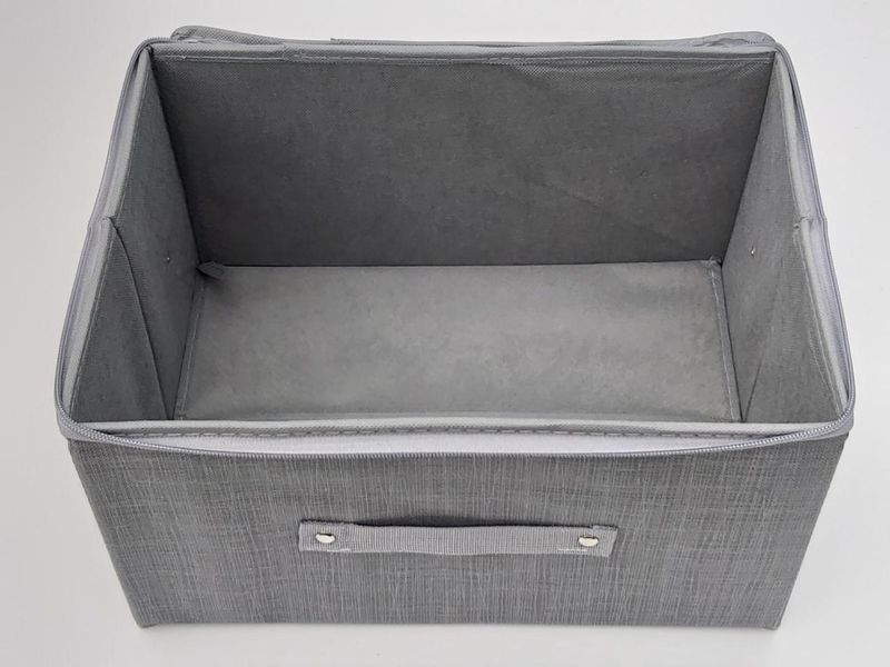 Коробка для зберігання 35 26 20 см темно сірого кольору 35-26-20 фото