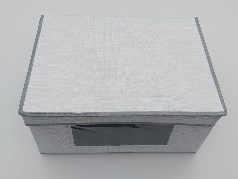 Коробка для зберігання розмір 40&times;31&times;21 см світло сірого кольору Д 40,5* Ш 31*В 21 см фото