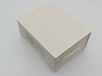 Коробка для зберігання розмір 40&times;31&times;21 см бежевого кольору Д 40* Ш 31* В 21 см фото