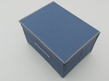 Коробка для зберігання розмір 40&times;30&times;25 см синього кольору 40-30-25 фото