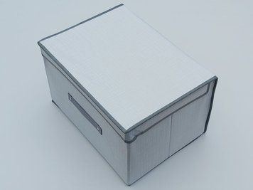 Коробка для зберігання 40 30 25 см світло сірого кольору 650 фото