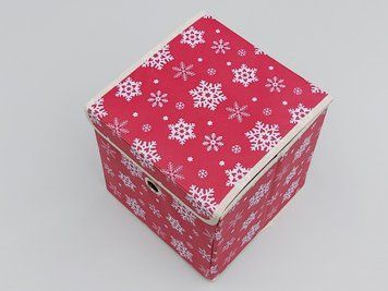 Коробка органайзер для зберігання червоного кольору 25-25-25 фото