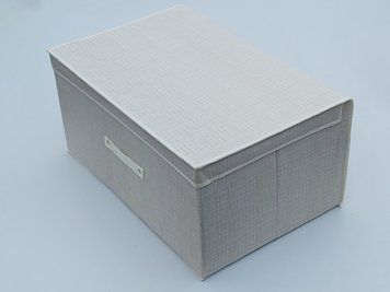 Коробка для зберігання 60 30 40 см бежевого кольору 655 фото