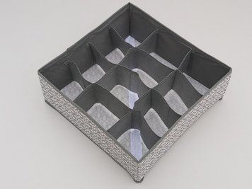 Органайзер 32&times;32&times;12 см на 12 отделений для хранения нижнего белья и мелких предметов одежды. Цвет серый ST01 12 отделений фото